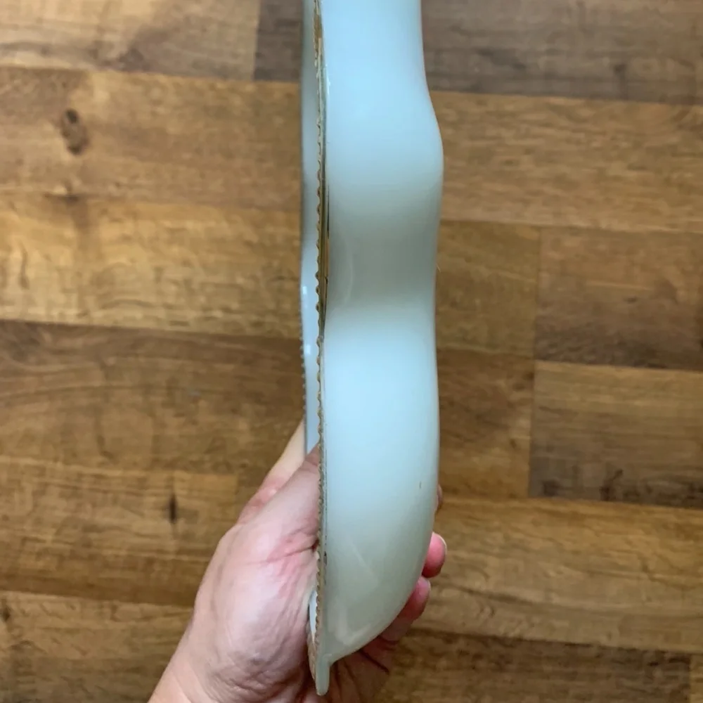 40's Fire King Milk Glass Divided Dish